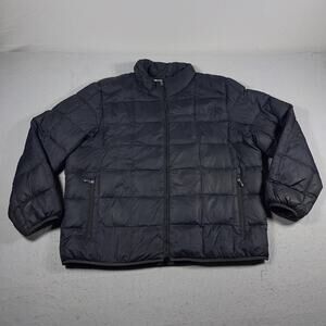 Eddie Bauer Jacket Mens 2XL XXL Black Goose Down 700 Fill Puffer Coat Outdoors